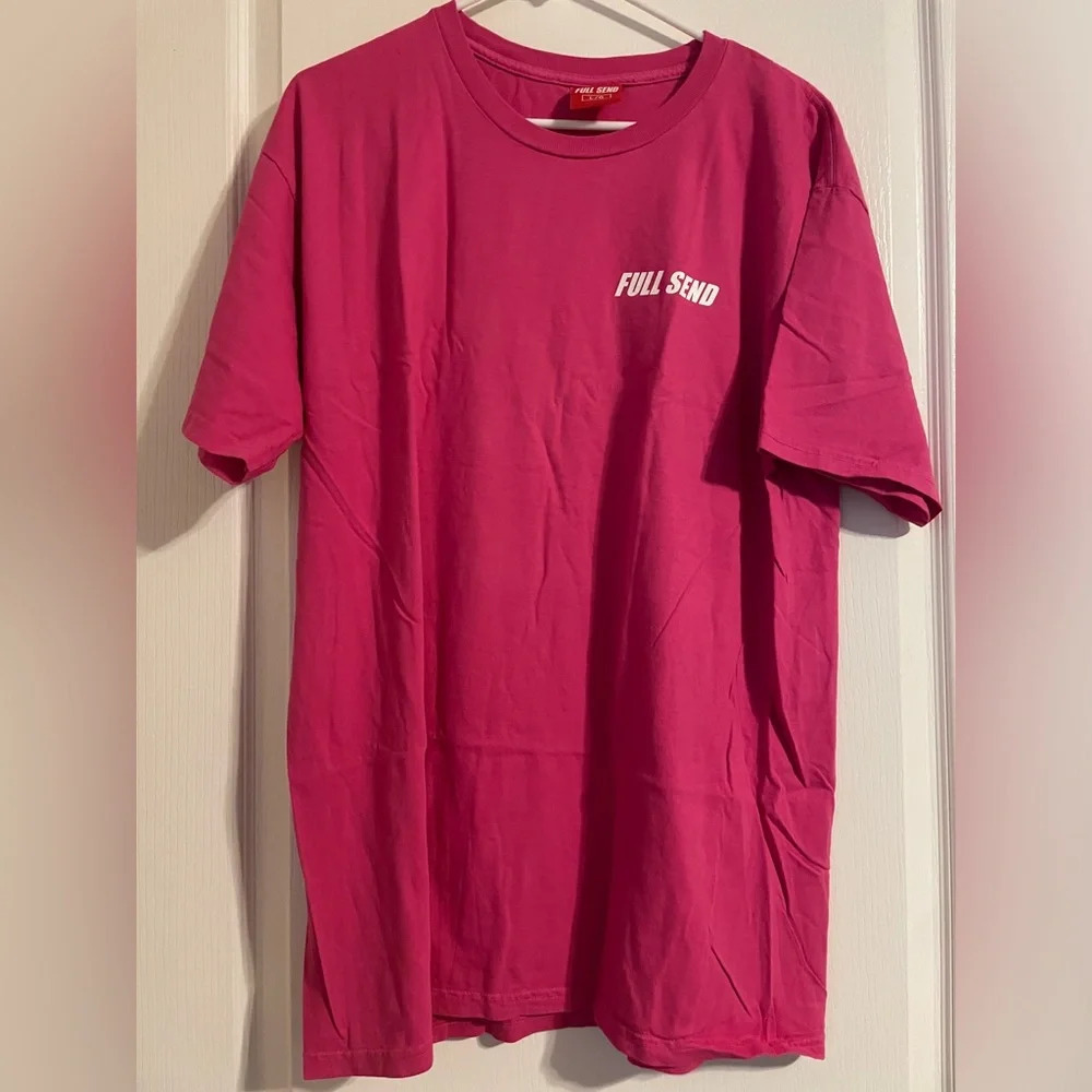 NWOT Full Send Nelk Boys Breast‎ Cancer Awareness Pink 100% Cotton T-Shirt Large